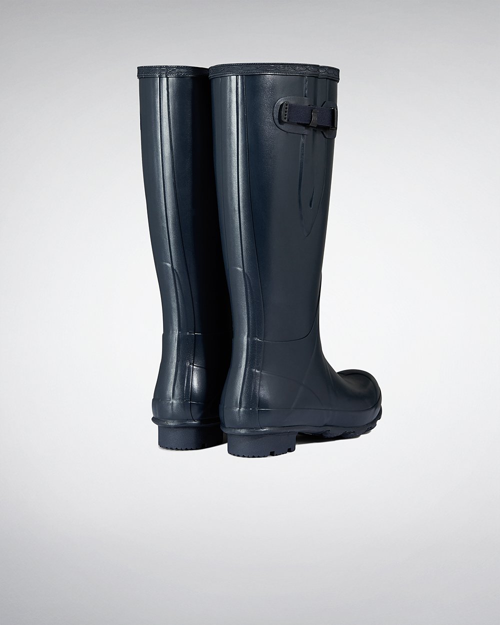 Hunter Norris Field Side Adjustable Tall Rain Boots - Store Mens Navy - SCIPRF245